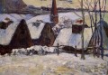 Breton Village in Snow Post Impressionism Primitivism Paul Gauguin